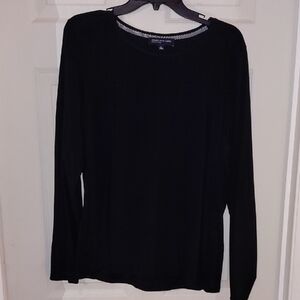 EUC Jones New York Signature Longsleeve Black Top, XL